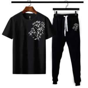 2 Pcs Men’s Printed Polyester Track Suit Style & Comfort Combined