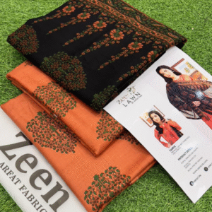 3 Piece Lawn Printed Suit Orange