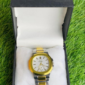 Men's Stainless Steel Plain Strap Round Analogue Watch