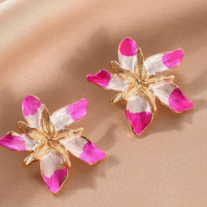 Alloy Earrings for Women with Bold Round Design Silver