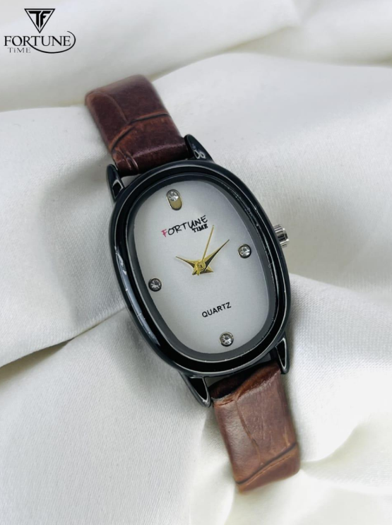 Leather Sports Watch Brown