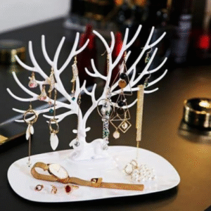 Plastic Jewellery Packaging & Display Box for Women with Spacious Design White Pink Black