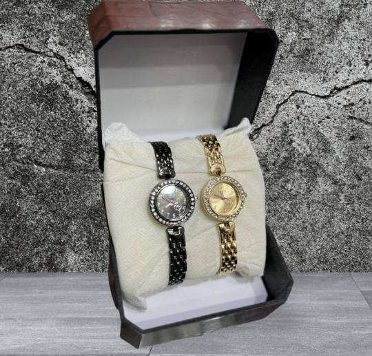 Women's Stainless Steel Round Analogue Watch Silver