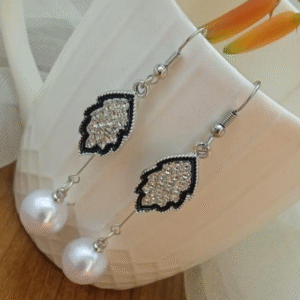 Silver Plated Earrings Pair for Women with Sleek Long Design Silver