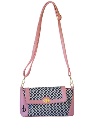 Textured PU Leather Shoulder Bag for Women with Compact Design Pink