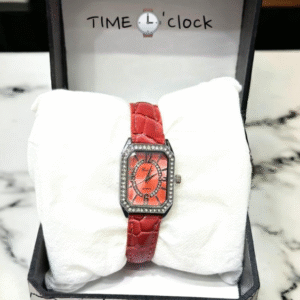 Women's Leather Watch Square Black