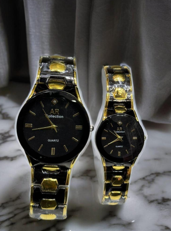 Stainless Steel Watch Black And Golden