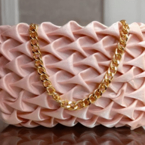 Glitter Textured Shoulder Bag for Women with Compact Sleek Design Pink