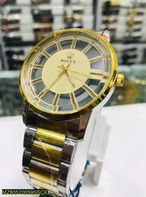 Stainless Steel Round Dial Quartz Watch – Silver