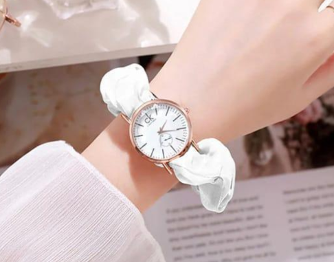 Women's Stainless Steel Bracelet Watch White Purple