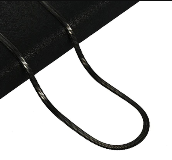 Snake Design Chain for Unisex with Adjustable Fit Black