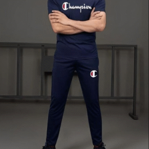 2 Piece Men's Printed Micro Track Suit Blue