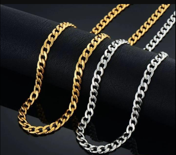 Stainless Steel Chains for Unisex with Durable Finish Silver