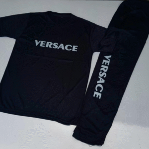 2 Piece Men's Micro Interlock Printed Track Suit Blue