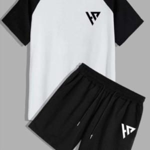 2 Piece Men's Micro Printed Track Suit White