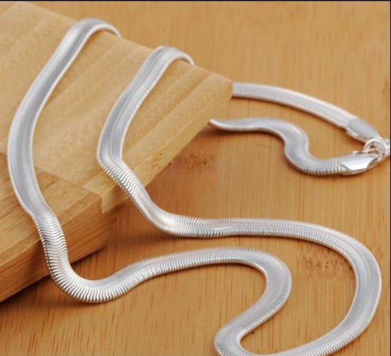 Silver Plated Metal Chain for Unisex with Minimalist Style Silver