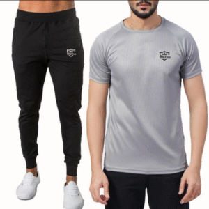 2 Piece Micro Dri Fit Narrow Style Track Suit Grey