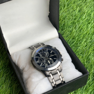 Men's Stainless Steel Plain Strap Round Analogue Watch Silver, Golden