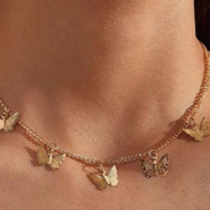 Gold Plated Alloy Necklace for Women with Adjustable Size Golden