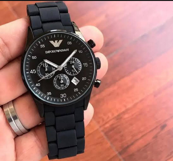 Stainless Steel Chain Strap Round Watch Black, Blue, Brown, Grey