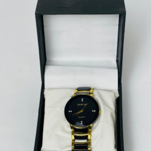 Men's  Black Stainless Steel Analogue Watch 