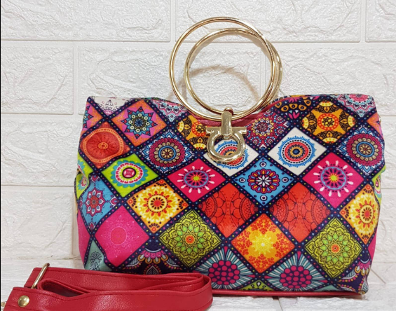 Zul Printed Crossbody Bag for Women with Long Strap and 3 Pockets Multicolor