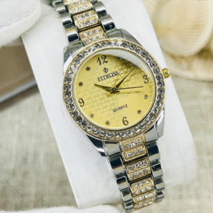Women's Round Chain Quartz Watch Silver