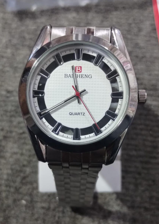 Stainless Steel Analogue Watch White