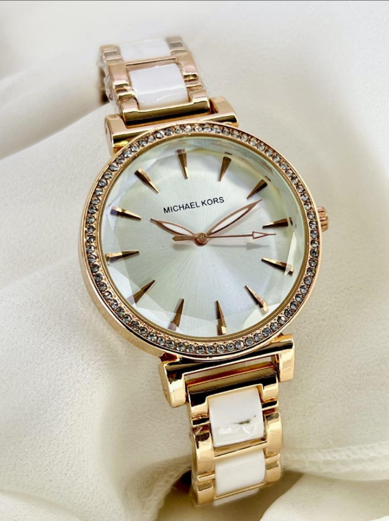 Women's Stainless Steel Chain Watch White Blue