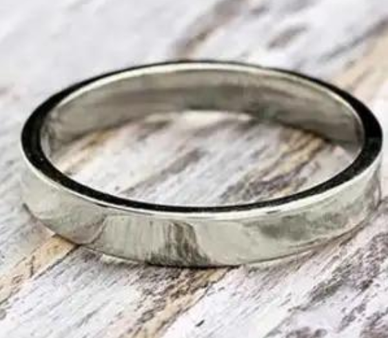 Stainless Steel Unisex Ring with Slim 3mm Width Silver