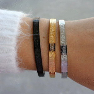 Ayat-ul-Kursi Design Kara Bracelet for Unisex with Easy To Wear Unique Design Black Golden Silver