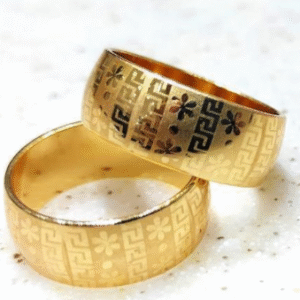 Alloy Ring Set for Women with Classic Design Gold