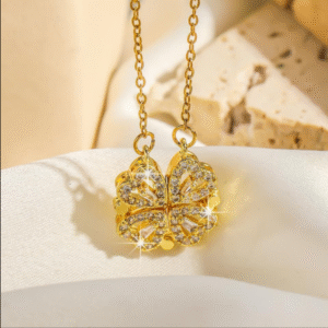 Gold Plated Magnetic Heart Design Locket Golden Silver