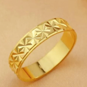 Alloy Ring for Women with Elegant Finish Golden