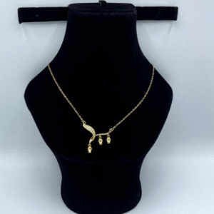 Gold Plated Necklace for Women with Jewellery Box Gold