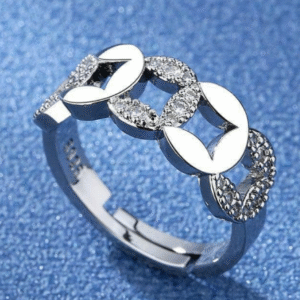 Silver Plated Metal Ring for Women with Sleek Finish Silver