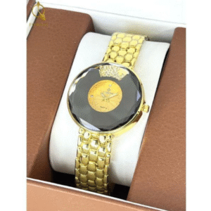 Women's Stainless Steel Chain Strap Analogue Watch Golden 37mm
