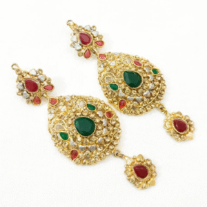 Casting Earrings for Women with Vibrant Multicolor Finish