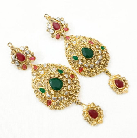 Casting Earrings for Women with Vibrant Multicolor Finish