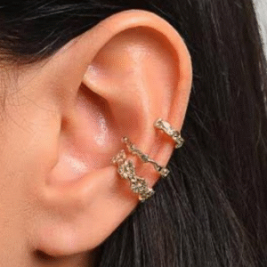 Antique Plated Alloy Earring for Women with Beaded Design Golden Blue Black Green Maroon