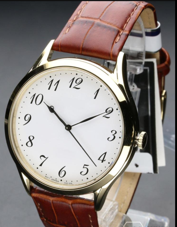 Unisex Leather Round Analog Quartz Watch