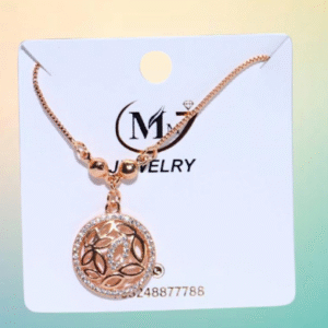 Gold Plated Funky Crystal Stainless Steel Pendant Golden