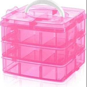 Plastic Earrings Storage Box for Women with Compact Design White