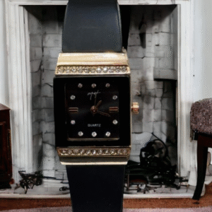 Women's Rubber Plain Strap Analogue Watch Black