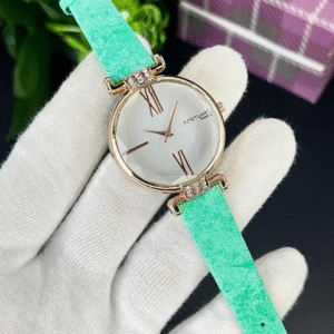 Women's Leather Analogue Watch Turquoise