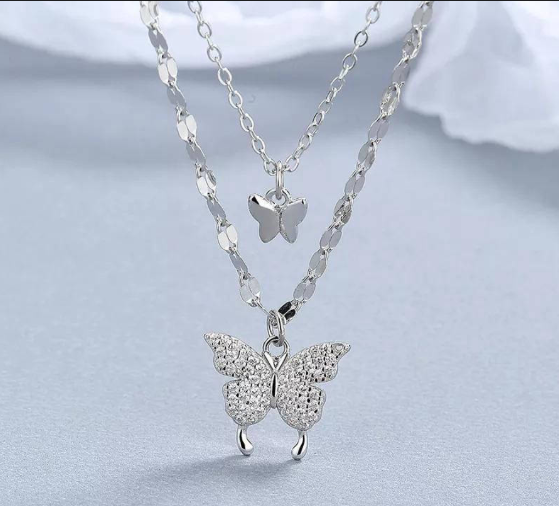 Silver Plated Western and Korean Style Necklace Adjustable Silver