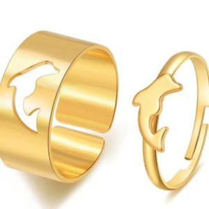 Golden Plated Western and Korean Style Rings for Women Adjustable Golden
