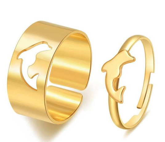 Golden Plated Western and Korean Style Rings for Women Adjustable Golden