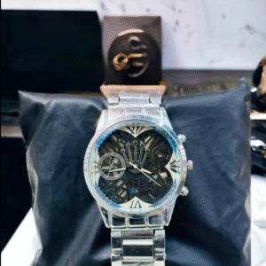 Stainless Steel Round Watch Quartz Water Resistant