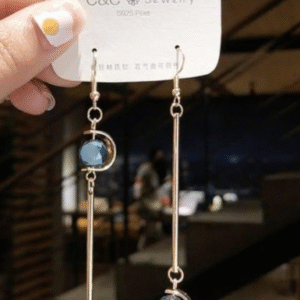 Gold Plated Earrings for Women with Artificial Stones Golden